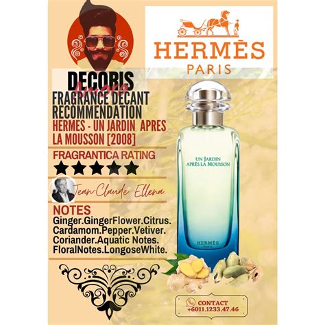 hermes apres la mousson perfume|hermes perfume bottle scarf.